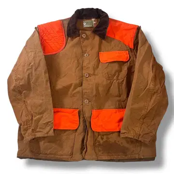 70s JC Penney 헌팅 자켓 오렌지 빈티지 덕