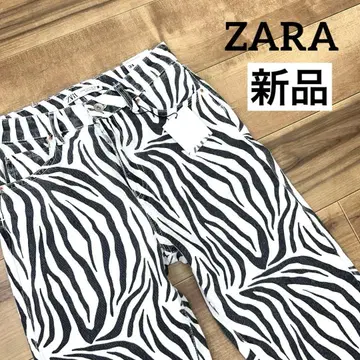 새상품 ZARA 자라 데님 제브라 패턴 EUR34 S~XS