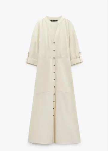 zara 아이보리 셔츠 원피스 반팔