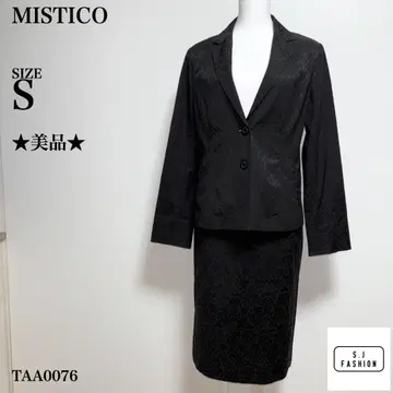 미스티코 블랙 꽃무늬 포멀 정장 세트 무릎 기장