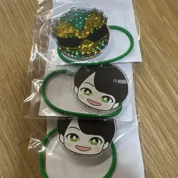 고주황색 머리끈 이글 세트