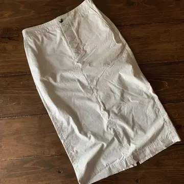 MARGARET HOWELL 그레이 화이트 타이트 스커트