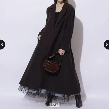Mystrada 마이 스트라다 백 볼륨 코트 브라운