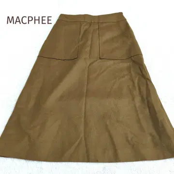 298 MACPHEE 투모로우랜드 울 플라노 미디 플레어 스커트