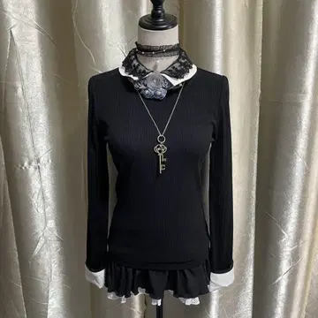 axes femme 긴팔 티셔츠 코사지 페어리 그런지