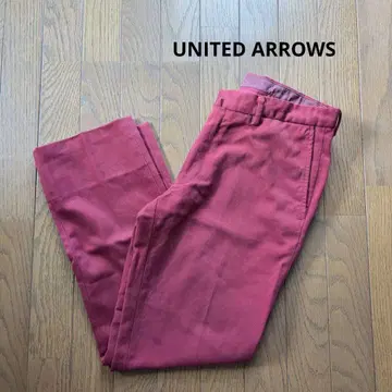 UNITED ARROWS 슬랙스 보르도 와인 레드 레어