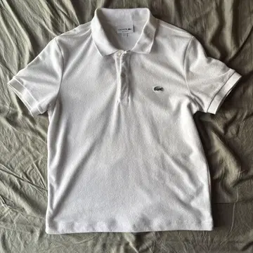 LACOSTE 화이트 피케 셔츠