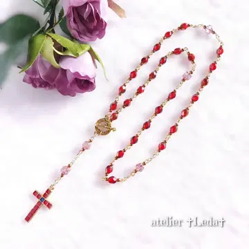 앵글리칸 로자리오 목걸이 ~Siam Red~