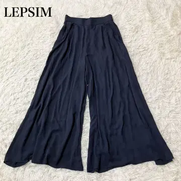 LEPSIM 네이비 가우초 팬츠 이지 빅 사이즈 허리밴딩