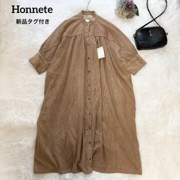 택 포함 새상품 Honnete 오넷 코튼 캐시미어 코듀로이 원피스