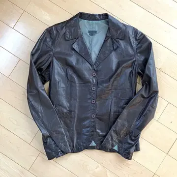 m0851 엠제로에이트파이브원 가죽 자켓 브라운