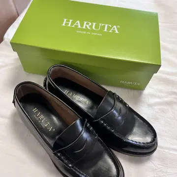 HARUTA 일본제 블랙 로퍼 23.5cm