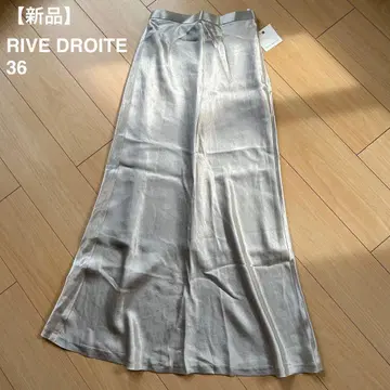 택 포함 새상품 RIVE DROITE 리브도르와 새틴 롱 내로우 스커트
