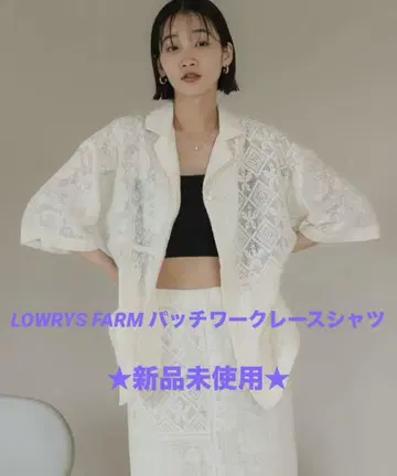LOWRYS FARM 패치워크 레이스 셔츠