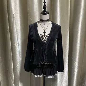 벨로아 가디건 페어리 그런지 y2k coquette 모리걸