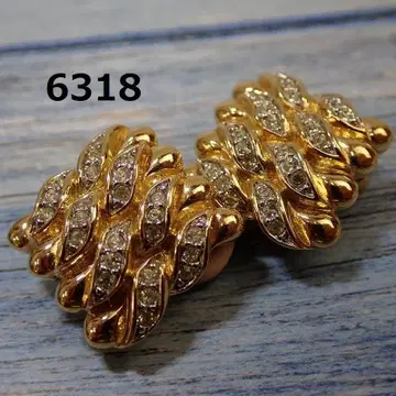 RU-6318 니나리치 귀찌 골드 x 큐빅 반짝반짝