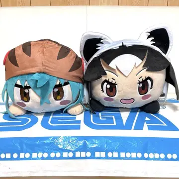 케모노 프렌즈 메가 점보 누워있는 봉제 인형 2종 세트