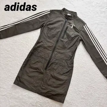 adidas 쓰리 스트라이프 집업 원피스 카키 y2k
