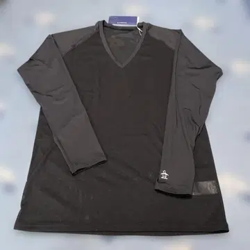 골프 먼싱웨어 블랙 V넥 긴팔 이너 셔츠 펭귄 남성용 3L