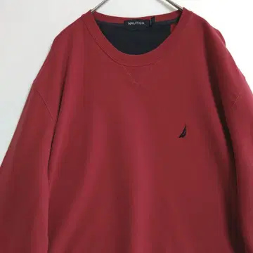 801 NAUTICA 맨투맨 트레이닝복 L 사이즈 US 구제 의류 레드