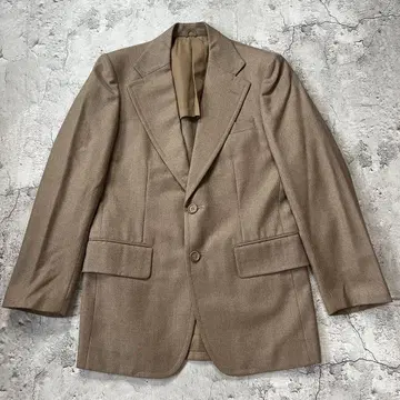 [ 새상품급 ] vintage 울 큐프라 테일러드 자켓 브라운