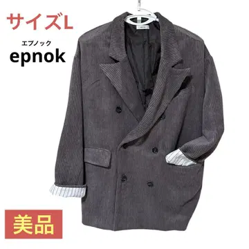 [epnok] [새상품급] 피크 라펠 더블 테일러드 자켓 모카 퍼플 계열