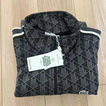 LACOSTE 기하학 패턴 집업 자켓