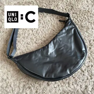 [ 극비품 ] UNIQLO 유니클로 가죽 터치 라운드 숄더백