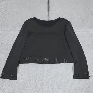 이타리야 이탈리아 숏 기장 티셔츠 애니멀 모티브