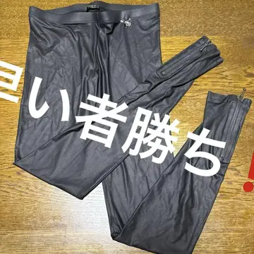 기간 한정 가격 인하 가죽 느낌 레깅스 스패츠 레이어드 카네코 아야