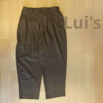 Lui's 클리어 트윌 와이드 테이퍼드 팬츠 브라운