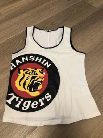 Hanshin Tigers 탱크탑 화이트 르쉘 블루