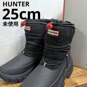 시착만 한 상품 HUNTER 39 25cm 스노우부츠 숏 블랙 방수