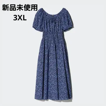 택 포함 새상품 볼륨 슬리브 원피스 유니클로
