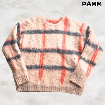 PAMM 투명한 공기 체크 니트 리버서블
