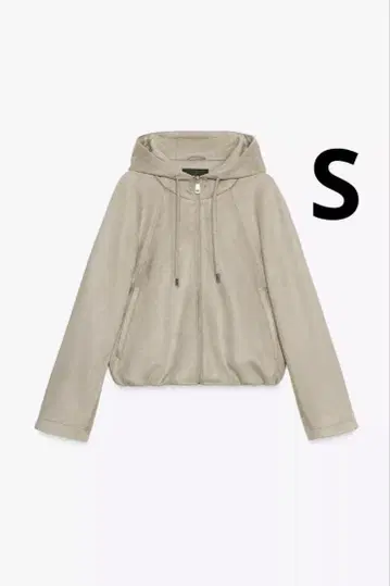 ZARA 자라 페이크 스웨이드 후드 부착 봄버 자켓 새상품, 미사용