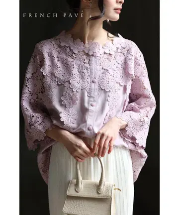 cawaii FRENCH PAVE 7부 소매 블라우스