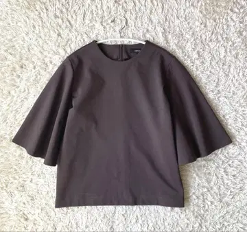 택없는 새상품 언타이틀 벨 슬리브 티셔츠 브라운