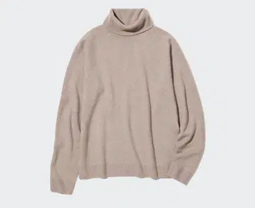 정가 10,900엔 유니클로 3XL 캐시미어 100% 3D 터틀 니트