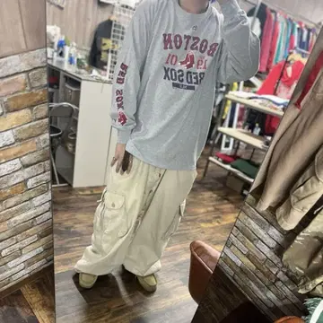 Majestic 보스턴 레드삭스 롱 슬리브 티셔츠 XL