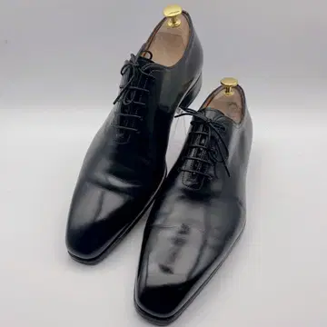 어퍼 새상품급 Santoni 산토니 홀컷 가죽 신발 블랙 7 1/2