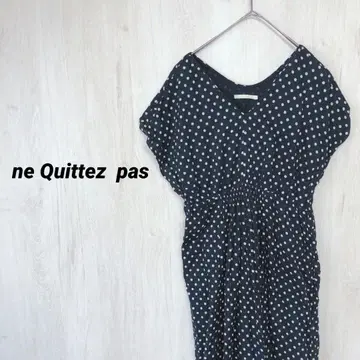 ne Quittez pas 도트 프렌치 슬리브 드레스