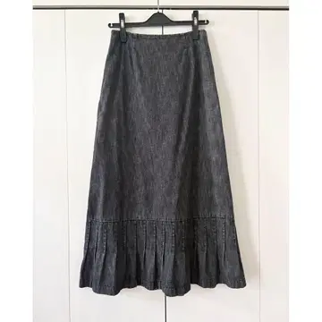 데님 롱 스커트 LAURA ASHLEY 로라 애슐리 플레어