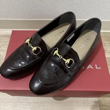 REGAL 브라운 크로커다일 패턴 로퍼 230