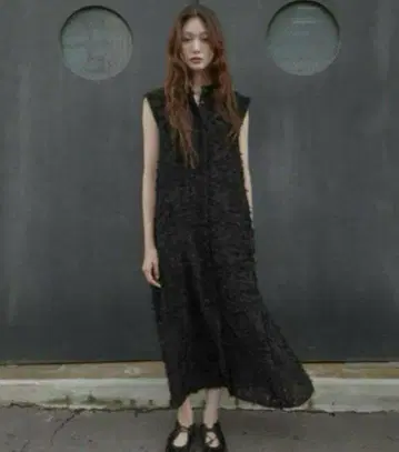 ZARA 프린지 볼륨 미디 원피스