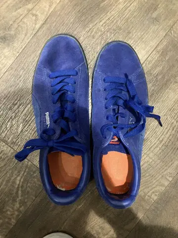 Puma 스웨이드 로우컷 스니커즈 파랑