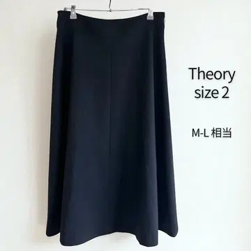 Theory 띠어리 서클 스커트 블랙 M-L 상당 울 혼방 출퇴근 포멀