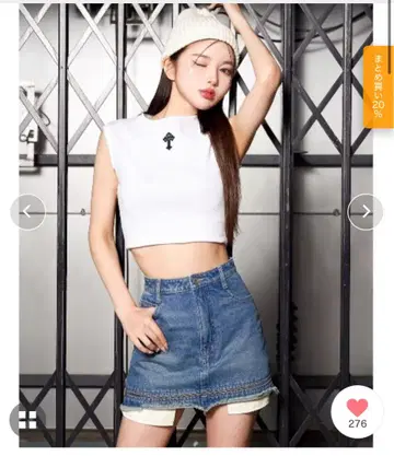 darich 빈티지 디자인 데님 미니 스커트