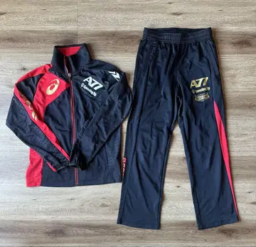 ASICS 아식스 저리 세트 블랙/빨간색 S 사이즈