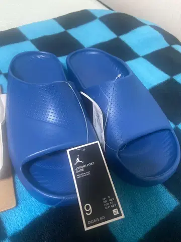 조던 포스트 슬라이드 샌들 9 사이즈 블루
